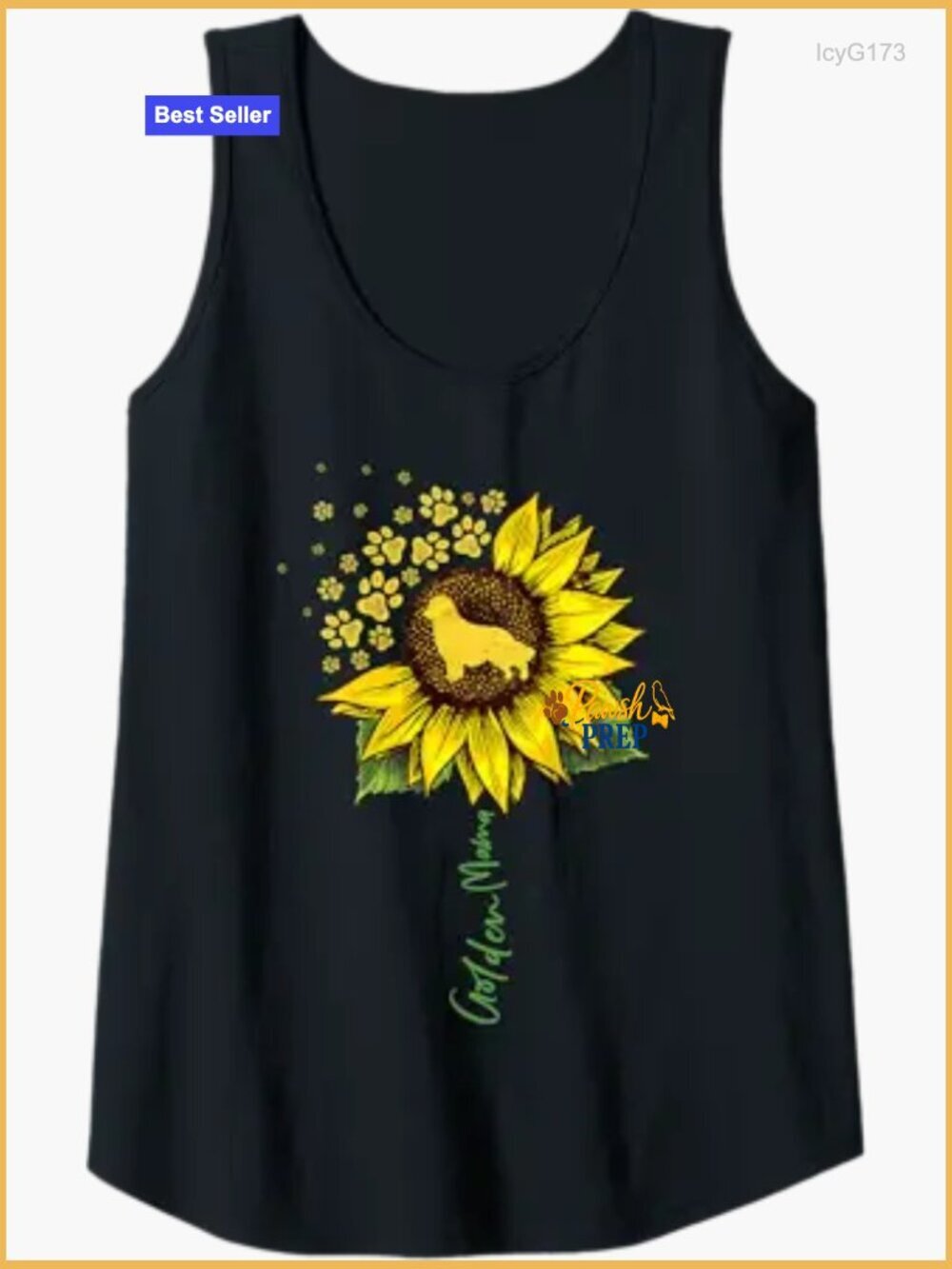 Golden Retriever Mom Sunflower Graphic Tank Top Classic Fit Cotton